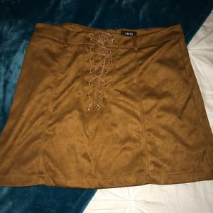 Suede skirt